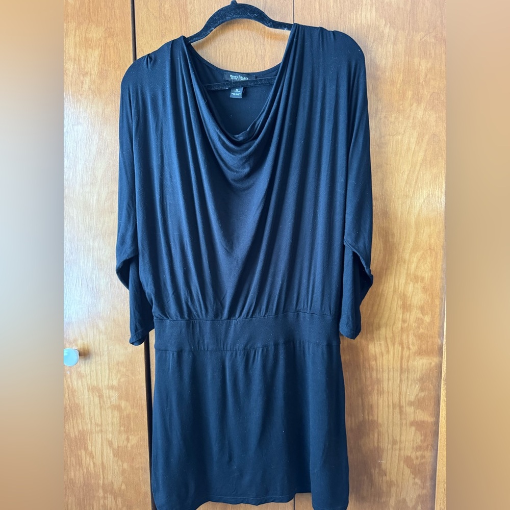 GC, WHBM Black Dolman Sleeve Mini Dress, Medium